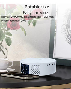 200 Inch Huge Screen 4k Video <strong>Decoding</strong> T269 Smart Projector Dual Band Wifi Android 9.0 Hifi Speaker Projector Factory - Product Image 4