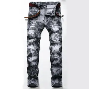 Pantalones vaqueros de lavado retro para hombre, jeans rectos versátiles de estilo europeo y americano, color gris y negro