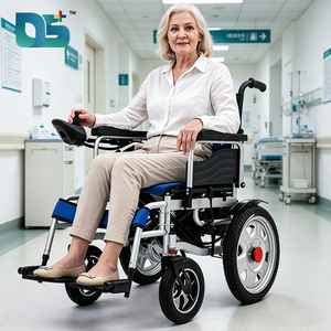 <span class=keywords><strong>Fauteuil</strong></span> <span class=keywords><strong>roulant</strong></span> électrique pliable <span class=keywords><strong>tout</strong></span>-<span class=keywords><strong>terrain</strong></span> télécommandé en acier au carbone avec moteur 500W, <span class=keywords><strong>roue</strong></span> avant 10 pouces et <span class=keywords><strong>roue</strong></span> arrière 16 pouces – Vente en gros - Product Image 1
