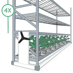 Rack de cultivo vertical para jardim doméstico, portátil, para cultivo interno