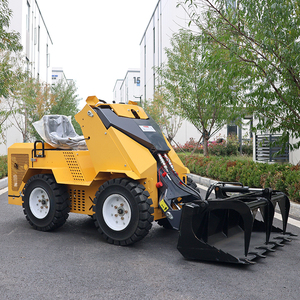 小型ホイールスキッドステアローダー300KG 350KG 450KGフロントエンド伸縮式ミニホイールアタッチメント付き - Product Image 3