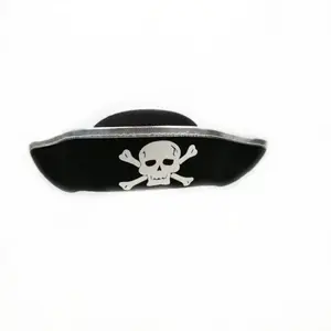 Pirate Hat Skull Print Pirate Captain Costume Party Birthday Halloween Accessories With Eye PatchSkeleteen Tri Corner Pirate Hat