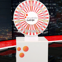 Grande roue de la fortune électronique en acrylique avec base, roulette électronique chanceuse pour jeux interactifs avec des personnes réelles