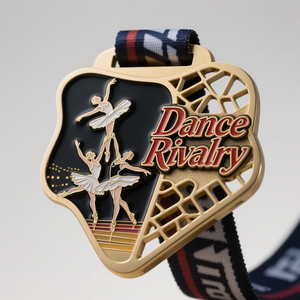 Medallas y Trofeos Personalizados de Oro, Plata y Bronce en 3D para Gimnasia, Fútbol, Deportes, Carreras y Maratón con Diseño de Logotipo - Product Image 1