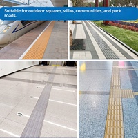 Carrelage Céramique Tactile Jaune Glaçuré 300x300mm pour Ligne Ferroviaire à Grande Vitesse et Métro – Garantie 1 An
