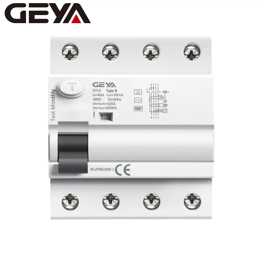 GEYA-Disyuntor de aire en miniatura, disyuntor mccb de 24v, 48v, CC, 16a, caja mccb, 2p de bloqueo, en stock