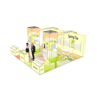 Stand d'exposition portable en aluminium rétroéclairé 20x20 pour salon professionnel