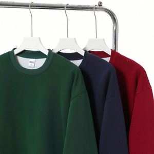 H5488 Ventes chaudes automne-hiver, sweat-shirts à col rond en coton mélangé 450 g/m² doublés de polaire Silver Fox - Product Image 3