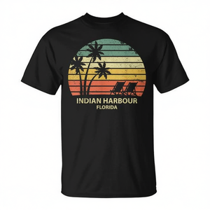 T-shirt vintage Indian Harbour Florida, design rétro plage, pour hommes - Product Image 2