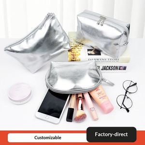 Trousse de Toilette Personnalisable en Cuir Souple, Sac Cosmétique Tendance en PU avec Fermeture Éclair Durable, Portable et Imperméable, Motif Bonbon - Product Image 3