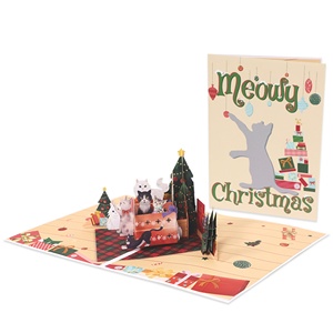 Carta regalo di <span class=keywords><strong>auguri</strong></span> di <span class=keywords><strong>natale</strong></span> pop up con musica 3D pop up con stampa personalizzata - Product Image 1
