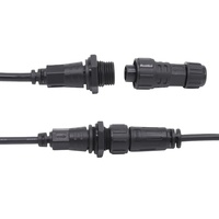 Conector de Datos para Panel de Luces, Conector de 5 Pines M16 Macho-Hembra, Conector de Plástico en Línea, Conector LED PCB IP67