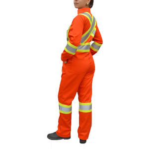 Waterproof Fireproof Breathable Cotton Safety <b>Overalls</b> for <b>Women</b> Reflective Strips Heavy Duty Construction Workwear One Piece - Product Image 4
