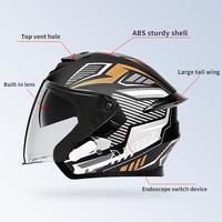 Vente chaude ABS demi-visage AD casque de moto avec double visière nouvel état pour les sports de plein air sécurité usine en gros