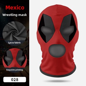 <span class=keywords><strong>Masque</strong></span> de personnage de lutte pour fête, jeu de rôle, couvre-chef amusant, protection UV, cagoule 3 trous en Spandex/Polyester pour adultes - Product Image 4