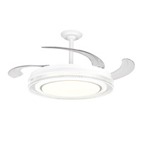 Ventilateur de plafond invisible avec éclairage, style nordique, en ABS, pour salon, salle à manger, chambre à coucher – Vente en gros usine