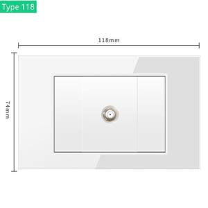 ประเภท 118 สายเคเบิลเครือข่ายติดผนัง ซ็อกเก็ต สวิตช์ แผงสัมผัส กระจก ทีวีบ้าน และคอมพิวเตอร์อเนกประสงค์ - Product Image 4