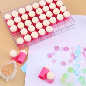 Set <span class=keywords><strong>di</strong></span> 40 Spugne Rosa Riutilizzabili e Durevoli per Pittura a Dita, Ideali per Arte Murale, Giardinaggio, <span class=keywords><strong>Disegno</strong></span> e Creazione <span class=keywords><strong>di</strong></span> Biglietti - Product Image 6