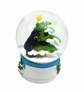 Palle di Vetro Glitterate Natalizie con Orso e Cervo, Globi di Neve con Animali 65 mm 80mm 10mm - Product Image 4