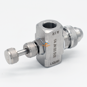 אטומיזציה/אטומיזר סילון זרבובית מחט מתכווננת לחץ אוויר תערובת פנימית ערפל חרוט זרם יציאה מרסס - Product Image 5