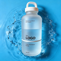 Bouteille d'eau en verre portable 500 ml avec logo personnalisé, vente en gros, tasse à citron, haute qualité, pour l'hydratation quotidienne et le sport