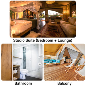 Tente de <span class=keywords><strong>camping</strong></span> de luxe à structure en acier pour 4 saisons avec salle de bain pour safari africain, hôtel, glamping de luxe - Product Image 4