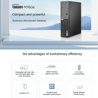 Lenovo ThinkCentre M760e Inter Core I3-14100 / I5-14400 8 Go DDR4 512 Go SSD 8,2 L Bureau professionnel pour le gouvernement et les entreprises