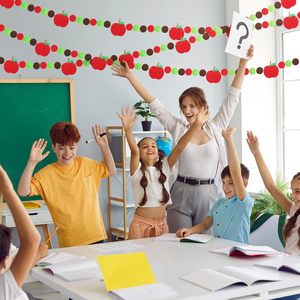 Retour à l'école feutre bannière pomme crayon <span class=keywords><strong>guirlande</strong></span> bienvenue retour à l'école bannière suspendue salle de classe fête décoration approvisionnement - Product Image 6