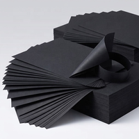 Carton noir solide sans acide, pH neutre, pour cartes de visite haut de gamme, étiquettes de vêtements et papeterie