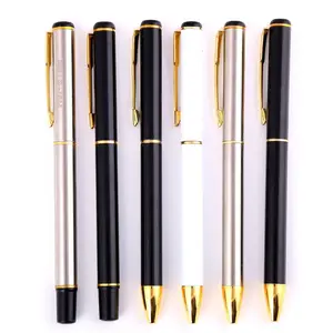 Bolígrafo de Metal de alta calidad con impresión de pantalla, bolígrafo de regalo de negocios con logotipo personalizado promocional