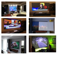 Écran de projection ALR à ultra courte focale en cristal PET de qualité supérieure avec cadre fixe 16:9 de 120/130/150 pouces avec T-Prism pour home cinéma