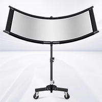 #R17UCR105 Réflecteur de Lumière Incurvé « Clamshell » en Acier Inoxydable pour Diffusion Photo et Vidéo, Accessoire de Studio