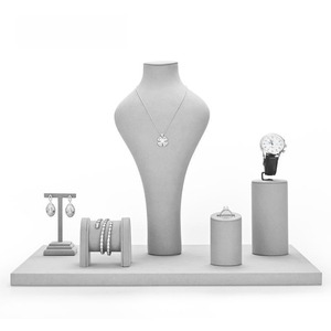 Expositor de collares de joyería personalizado, vitrina de joyería de lujo ultraligera de fibra, mostrador, accesorios de exhibición de joyería - Product Image 1