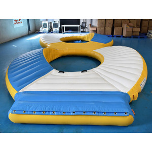 Parcours d'obstacles gonflable flottant commercial de grande taille |   Attraction aquatique à 8 pampilles pour lacs et zones côtières - Product Image 3
