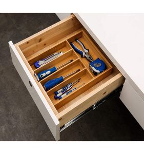 Organisateur de tiroirs en bambou pour cuisine, plateau à couverts en bambou, organisateur de couverts - Product Image 3