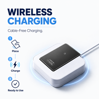 Carte de localisation intelligente en gros YK-F09A compatible Apple Find My et Android Find Hub, Bluetooth, recharge sans fil, anti-perte, OEM