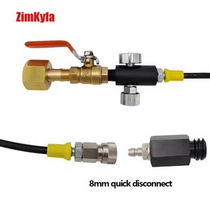 ZimaKyfa Air Tools Soda Maker Quick Connect <b>Adapter</b> Hose Kit CO2 Tank Refill Compatible Jet One Touch Fizzi Aqua Fizz OEM - Product Image 1