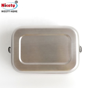 Nicety Hot Sale Custom Stainless Steel Lunch <strong>Box</strong> Portable Bento square 2 Layers Lunch <strong>Box</strong> <strong>Waterproof</strong> <strong>Storage</strong> <strong>Box</strong> for School - Product Image 6