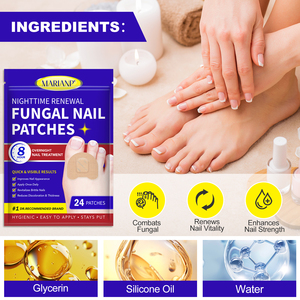24 patchs de nuit pour ongles pour réparer et soigner les ongles et les <span class=keywords><strong>pieds</strong></span> abîmés, restaurer la décoloration et l'épaisseur MARIANP - Product Image 5