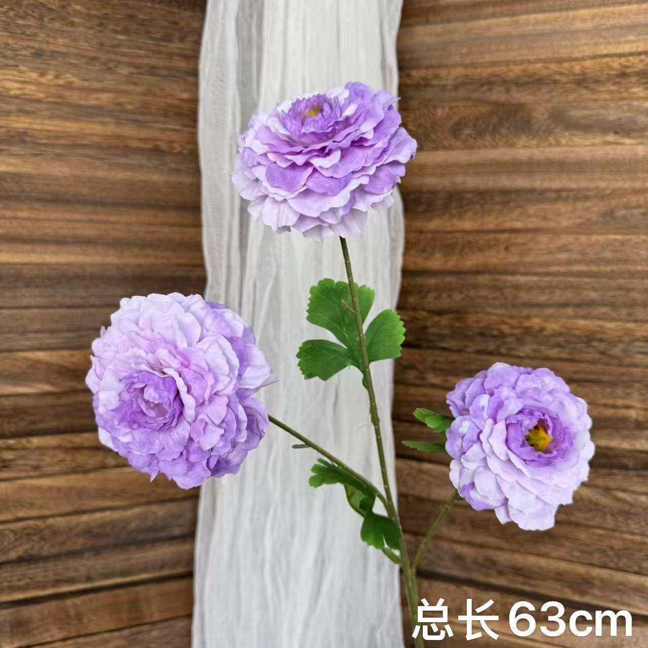 ปลาคราฟสามหัวสีม่วงลายดอกโบตั๋น