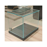 Boîte de présentation de montres et bijoux de luxe sur mesure haut de gamme, en verre trempé premium, étanche, facile à nettoyer, design carré, pour bureau