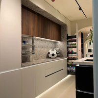 Meuble sur mesure sans laque pour cuisine, projet d'appartement, salon, salle à manger, armoire en bois massif, buffet, meuble de rangement