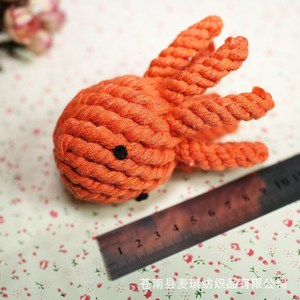 Jouet à mâcher pour animaux de compagnie en corde de coton Octopus 14x8cm Jouet durable pour chien Origine Zhejiang - Product Image 2