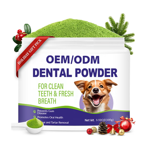 कुत्ते के दांत सफाई पाउडर पालतू पशु दंत चिकित्सा पाउडर-दंत देखभाल, कुत्ते पट्टिका और खराब सांस दांतों के लिए प्रोबायोटिक्स के साथ ताजा सांस लेते हैं - Product Image 1