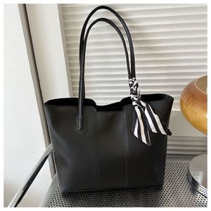 Bolso Tote de PU para Mujer con Cierre de Cremallera, Gran Capacidad, Moderno, Sencillo, de Alta Gama, con Pañuelo para el Hombro - Product Image 2