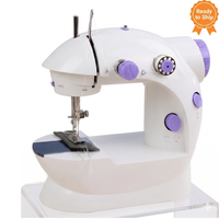 Machine à coudre domestique portable mini à moteur, 2 vitesses, plate, à aiguille unique, en plastique, prête à être expédiée, idéale pour le dropshipping