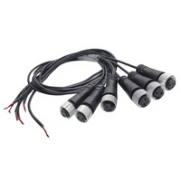 Câble de connecteur M12 vers fiche aviation GX12, 4-8 broches, harnais Ethernet étanche à code A pour capteurs d'automatisation industrielle