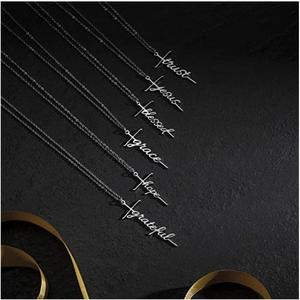 Collier Croix Espoir Jésus <span class=keywords><strong>Foi</strong></span> pour Femmes Filles, Pendentifs Chrétiens Religieux, Bijoux Cadeaux en Gros - Product Image 3