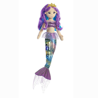 Peluche de sirène verte, personnalisée, cadeau pour filles, jouet en peluche