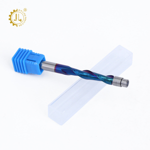 Up Down Cut 2 Flutes Spiral End Mill Carbide 6mm <strong>Router</strong> <strong>Bit</strong> Compression Cutter Blue Coated Spiral Flush Trim Compression <strong>Bit</strong> - Product Image 2